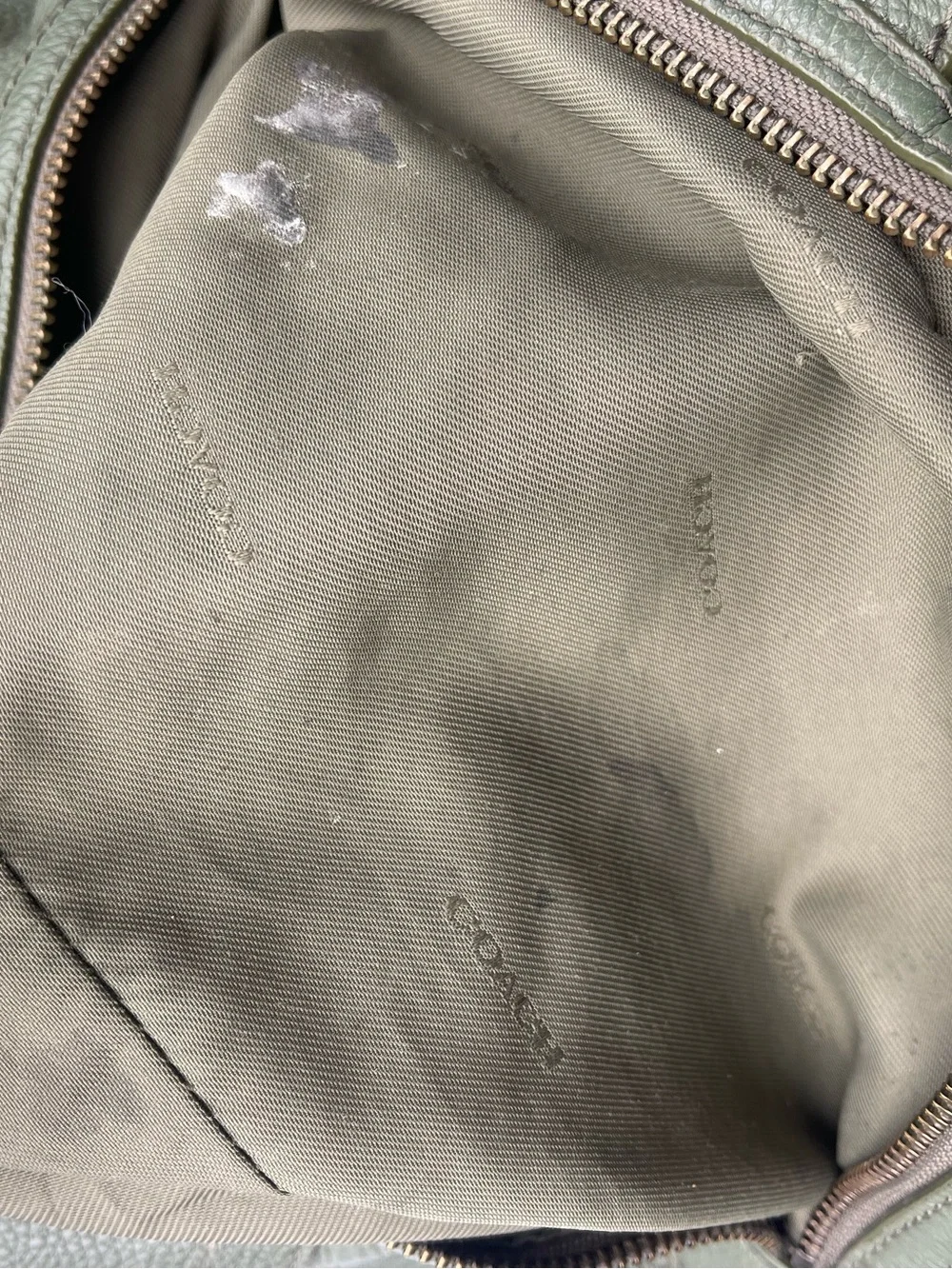 Coach Edie Pebble Leather Shoulder Bag – Green Turnlock Closure Purse Supple
